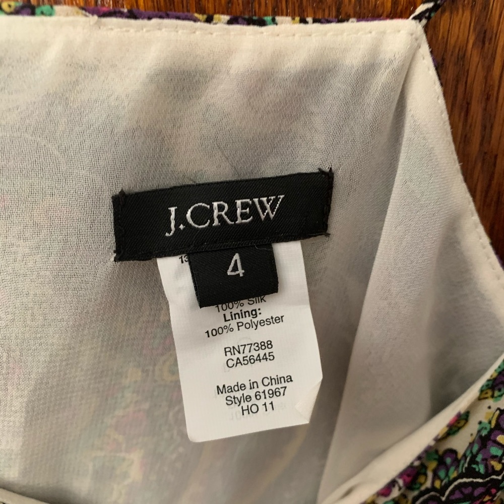 J Crew paisley print silk dress - Picture 4 of 4